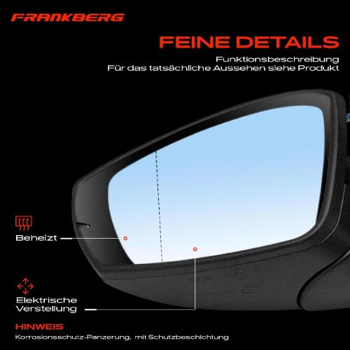 Frankberg 1x Au enspiegel Links f r VW Polo Van 6C1 6R1 602 604 612 614 2009-2022 Bild Frankberg 1x Au enspiegel Links f r VW Polo Van 6C1 6R1 602 604 612 614 2009-2022
