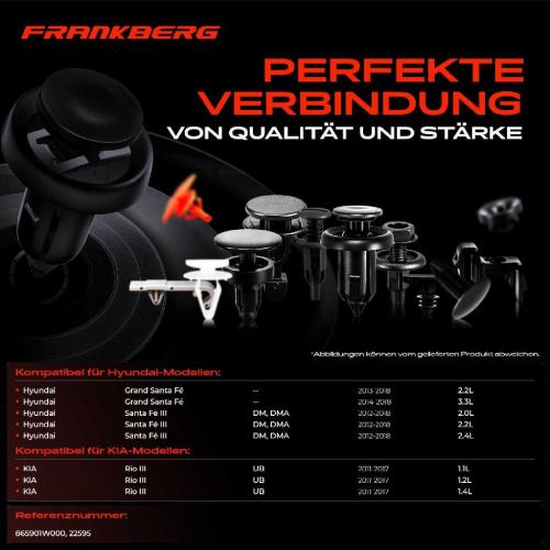 10x Befestigungsclips Stoßstange für Hyundai Grand Santa Fé KIA Rio III Bild 10x Befestigungsclips Stoßstange für Hyundai Grand Santa Fé KIA Rio III