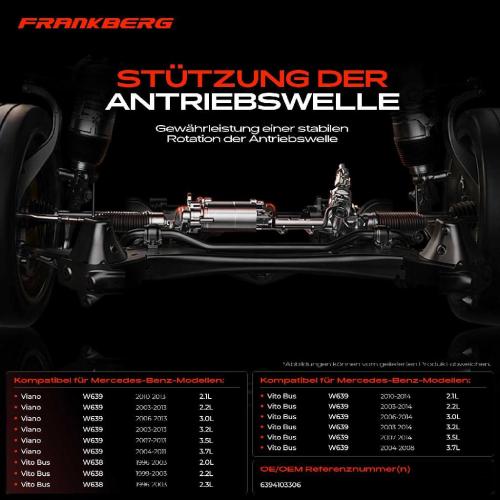 1x Lagerung Gelenkwelle Kardanwellenlager für Mercedes-Benz Viano W639 Bild 1x Lagerung Gelenkwelle Kardanwellenlager für Mercedes-Benz Viano W639