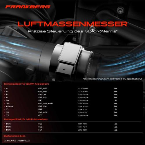 1x Luftmassenmesser für BMW G22 G82 G23 G83 F91 G14 F92 G15 F40 F44 G21 G20 G28 G80 G81 G31 G30 Bild 1x Luftmassenmesser für BMW G22 G82 G23 G83 F91 G14 F92 G15 F40 F44 G21 G20 G28 G80 G81 G31 G30
