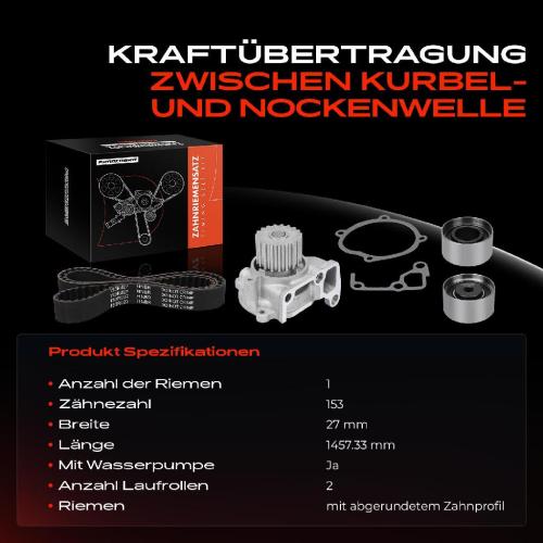 1x Zahnriemensatz Zahnriemen Wasserpumpe für Mazda 323 F VI 626 V GF Premacy CP Bild 1x Zahnriemensatz Zahnriemen Wasserpumpe für Mazda 323 F VI 626 V GF Premacy CP