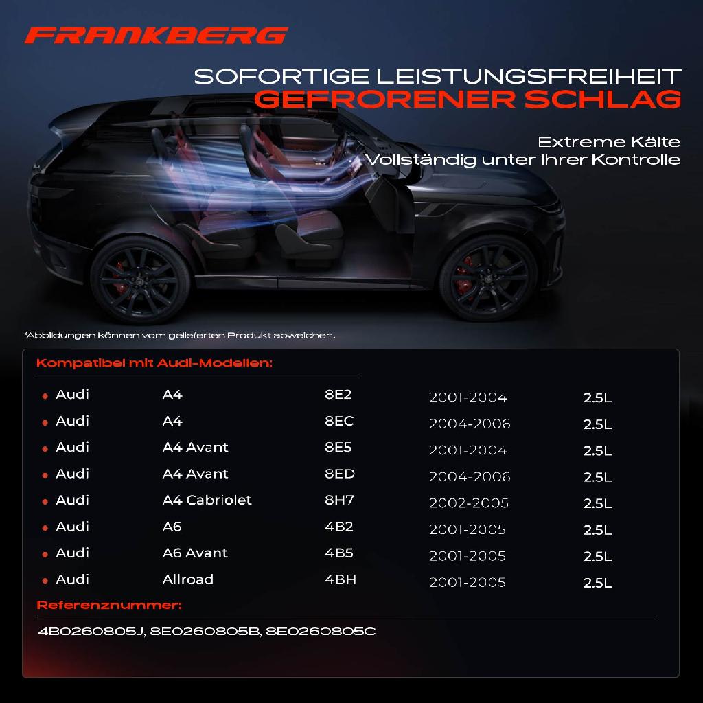 1x Klimakompressor für Audi A4 8E2 8EC 8E5 8ED 8H7 A6 4B2 4B5 Allroad 4BH 2.5L 2001-2005