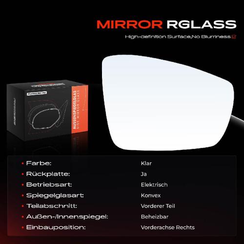 1x Spiegelglas Außenspiegel rechts für VW Polo 6C1 6R1 UP! 121 122 123 BL1 BL2 BL3 Skoda Citigo Seat Bild 1x Spiegelglas Außenspiegel rechts für VW Polo 6C1 6R1 UP! 121 122 123 BL1 BL2 BL3 Skoda Citigo Seat