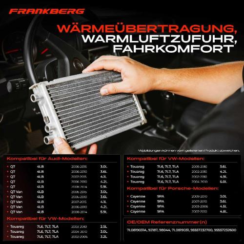 1x Wärmetauscher Innenraumheizung für VW Amarok 2H Touareg 7L Audi Q7 4LB Porsche Bild 1x Wärmetauscher Innenraumheizung für VW Amarok 2H Touareg 7L Audi Q7 4LB Porsche