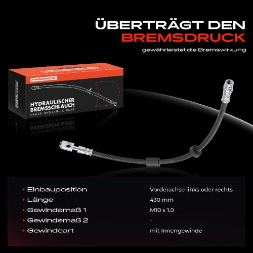 Frankberg 1x Bremsschlauch Bremsschläuche Vorderachse Links oder Rechts für VW Golf IV Bora Audi A3 Skoda Octavia I Seat Toledo II Bild Frankberg 1x Bremsschlauch Bremsschläuche Vorderachse Links oder Rechts für VW Golf IV Bora Audi A3 Skoda Octavia I Seat Toledo II