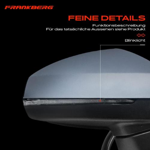 Frankberg 1x Außenspiegel Rechts für Audi A3 Sportback 8V1 8VK 8VA 8VF Bj ab 2012 Bild Frankberg 1x Außenspiegel Rechts für Audi A3 Sportback 8V1 8VK 8VA 8VF Bj ab 2012