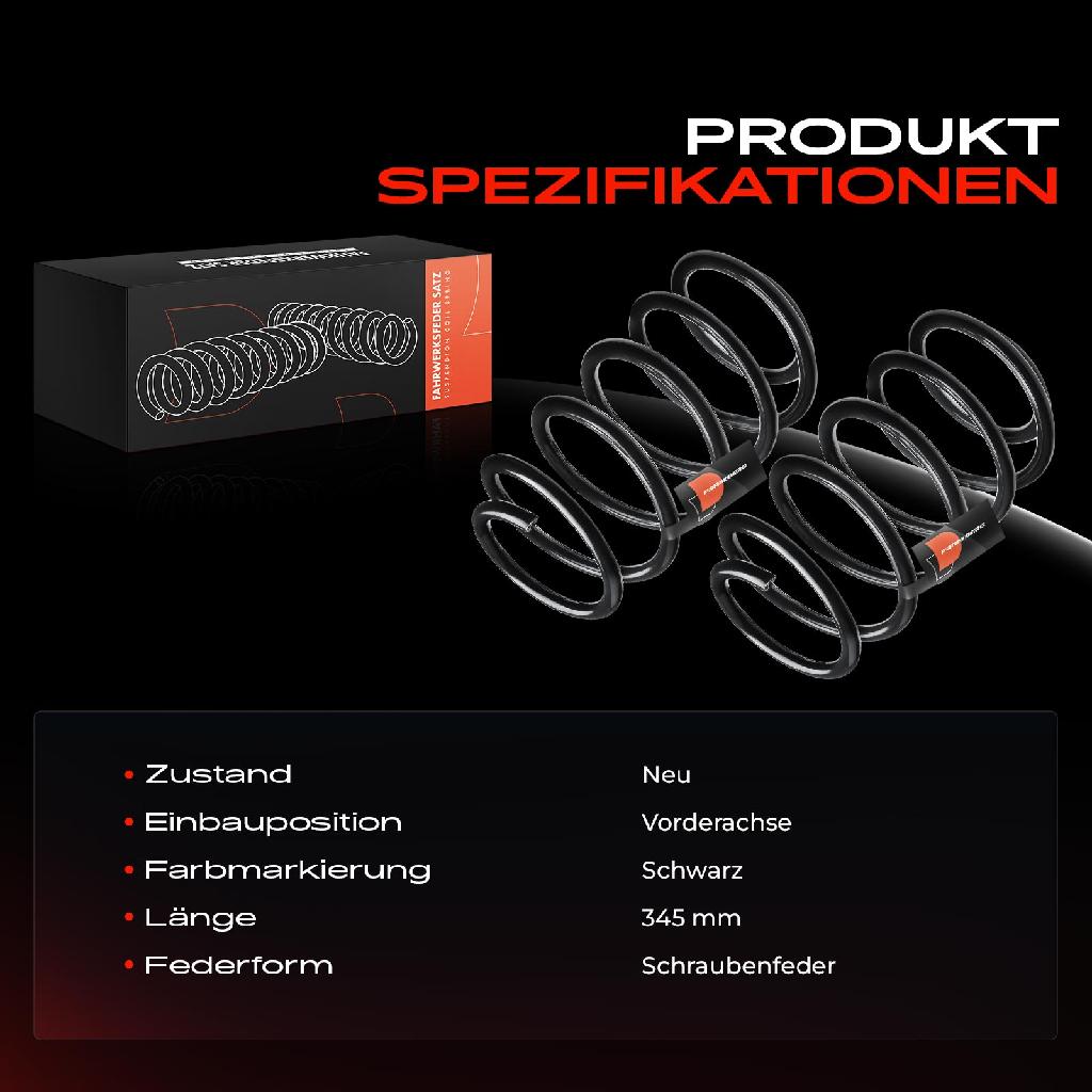 2x Fahrwerksfeder Vorderachse für Nissan X-Trail T31 2.5L 2007-2013