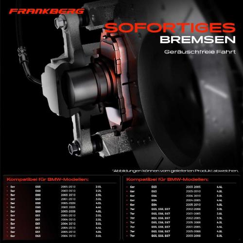 4x Bremsbeläge Vorderachse für BMW 5er Touring E60 E61 E63 E64 E65 E66 E67 2001-2010 Bild 4x Bremsbeläge Vorderachse für BMW 5er Touring E60 E61 E63 E64 E65 E66 E67 2001-2010