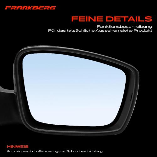 Frankberg 1x Außenspiegel Rechts für VW UP! Seat Mii Skoda Citigo KE1 KF1 NF1 12 BL1 BL2 BL3 Bild Frankberg 1x Außenspiegel Rechts für VW UP! Seat Mii Skoda Citigo KE1 KF1 NF1 12 BL1 BL2 BL3