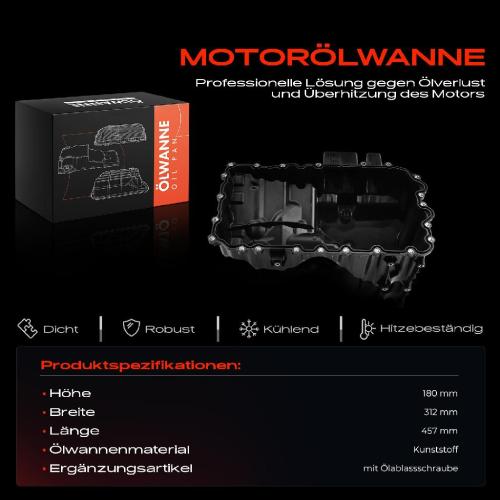 Frankberg 1x Ölwanne Motorölwanne für BMW F10 F11 F23 F31 F34 F36 X1 E84 Z4 E89 Bild Frankberg 1x Ölwanne Motorölwanne für BMW F10 F11 F23 F31 F34 F36 X1 E84 Z4 E89