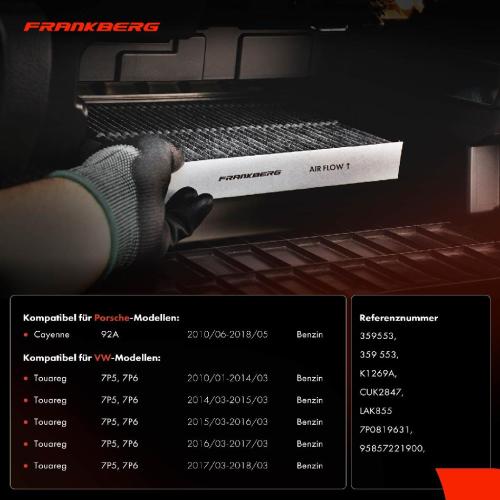 1x Innenraumfilter Aktivkohle für VW Touareg 7P Porsche Cayenne 92A 2010-2018 Bild 1x Innenraumfilter Aktivkohle für VW Touareg 7P Porsche Cayenne 92A 2010-2018