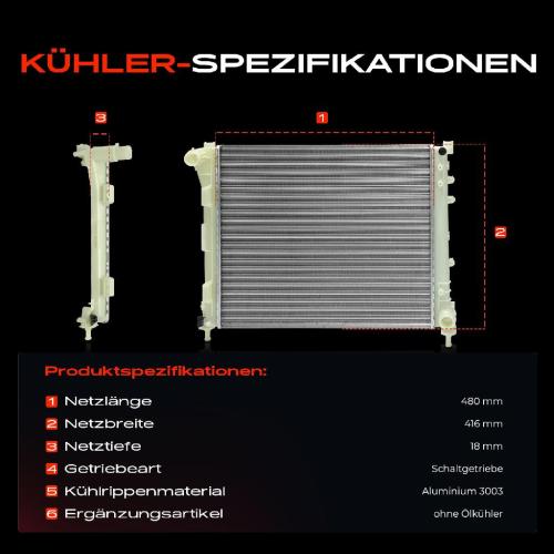 1x Kühler Wasserkühler Motorkühler für Fiat Panda Van 312 319 0.9L 1.0L Bj ab 2012 Bild 1x Kühler Wasserkühler Motorkühler für Fiat Panda Van 312 319 0.9L 1.0L Bj ab 2012