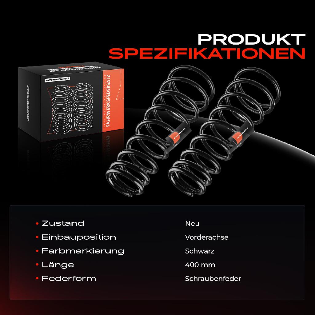 2x Fahrwerksfeder Vorderachse für Nissan Primera P11 Hatchback Traveller WP11 1996-2002
