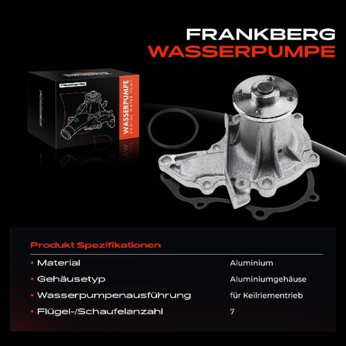 Frankberg 1x Wasserpumpe Kühlwasserpumpe für Toyota Carina E T19 Corolla E10 E11 1.6L Bild Frankberg 1x Wasserpumpe Kühlwasserpumpe für Toyota Carina E T19 Corolla E10 E11 1.6L