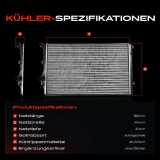 1x Kühler Wasserkühler Motorkühler für VW Golf V VI Passat Audi A3 8P Seat Skoda