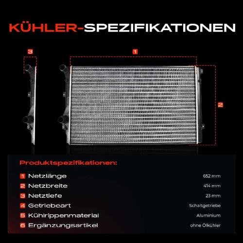 Frankberg 1x Kühler Wasserkühler Motorkühler für VW Golf V VI Passat Audi A3 8P Seat Skoda Bild Frankberg 1x Kühler Wasserkühler Motorkühler für VW Golf V VI Passat Audi A3 8P Seat Skoda