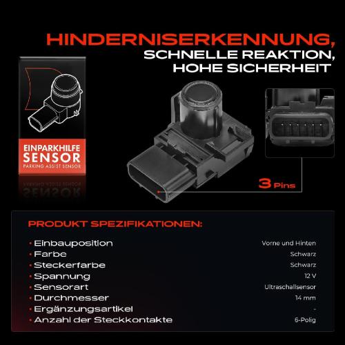 1x Parksensor PDC Sensor Vorne und Hinten für Honda Accord VIII CU CW Pilot Insight Bild 1x Parksensor PDC Sensor Vorne und Hinten für Honda Accord VIII CU CW Pilot Insight