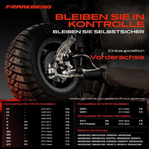 1x Querlenker Satz Vorderachse für Infiniti EX G Cabriolet Stufenheck M Q50 Q60 Coupe Q70 QX50 I Nissan Bild 1x Querlenker Satz Vorderachse für Infiniti EX G Cabriolet Stufenheck M Q50 Q60 Coupe Q70 QX50 I Nissan