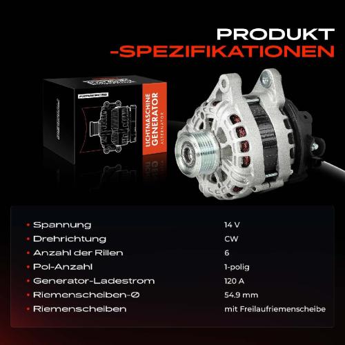 Frankberg 1x Lichtmaschine Generator für Opel Corsa F Crossland X Peugeot 2008 I Citroën Bild Frankberg 1x Lichtmaschine Generator für Opel Corsa F Crossland X Peugeot 2008 I Citroën
