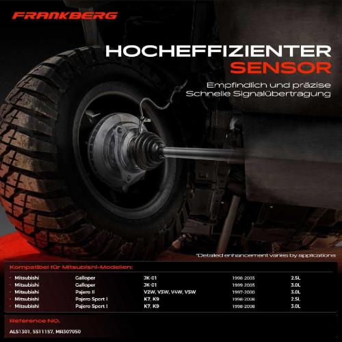 1x ABS Sensor Hinterachse beidseitig für Mitsubishi Galloper Pajero II Sport I 2.5L 3.0L 1997-2008 Bild 1x ABS Sensor Hinterachse beidseitig für Mitsubishi Galloper Pajero II Sport I 2.5L 3.0L 1997-2008