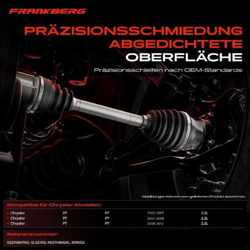 1x Antriebswelle Gelenksatz Vorderachse für Chrysler PT Cruiser 2.2L 2002-2010 Bild 1x Antriebswelle Gelenksatz Vorderachse für Chrysler PT Cruiser 2.2L 2002-2010