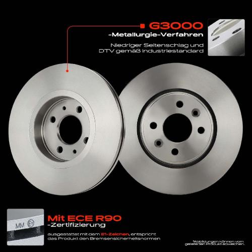 2x Bremsscheiben Vorderachse für Dacia Dokker Express Kasten/MPV MPV Lodgy Renault Captur I Clio II III V Bild 2x Bremsscheiben Vorderachse für Dacia Dokker Express Kasten/MPV MPV Lodgy Renault Captur I Clio II III V