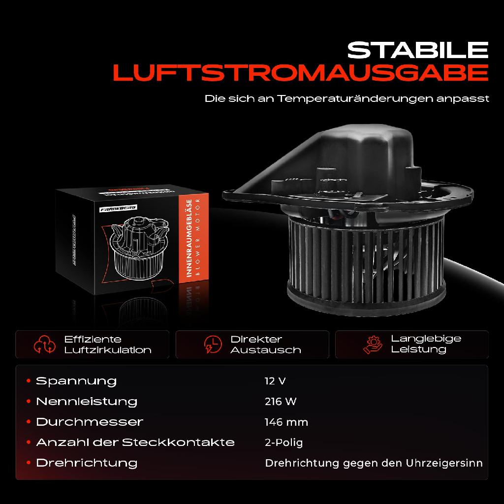 1x Gebläsemotor Innenraumgebläse für VW Passat Audi 80 B4 A4 8D B5