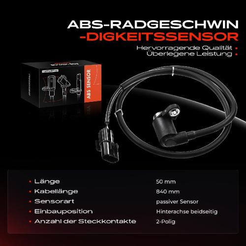 1x ABS Sensor Hinterachse beidseitig für Mitsubishi L200 Pajero I Canvas Top 2.0L 2.4L 2.5L 1982-2007 Bild 1x ABS Sensor Hinterachse beidseitig für Mitsubishi L200 Pajero I Canvas Top 2.0L 2.4L 2.5L 1982-2007