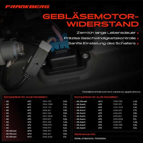 1x Widerstand Vorwiderstand Gebläsemotor für Audi A6 Allroad Avant 4F2 4FH 4F5 Bild 1x Widerstand Vorwiderstand Gebläsemotor für Audi A6 Allroad Avant 4F2 4FH 4F5