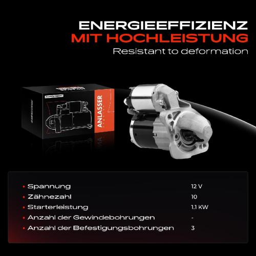 1x Anlasser Starter für Mazda 2 DE DH 3 BL BM BN 3 Stufenheck BL BM BN 1.4L 1.5L 1.6L 2012-2019 Bild 1x Anlasser Starter für Mazda 2 DE DH 3 BL BM BN 3 Stufenheck BL BM BN 1.4L 1.5L 1.6L 2012-2019