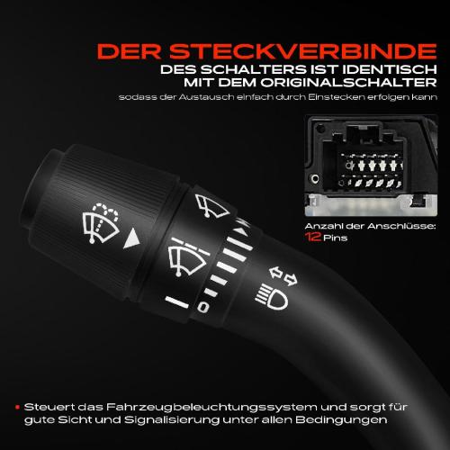 1x Kombischalter Lenkstockschalter für Ford Focus II DA DB 1.4L-2.5L 2004-2012 Bild 1x Kombischalter Lenkstockschalter für Ford Focus II DA DB 1.4L-2.5L 2004-2012