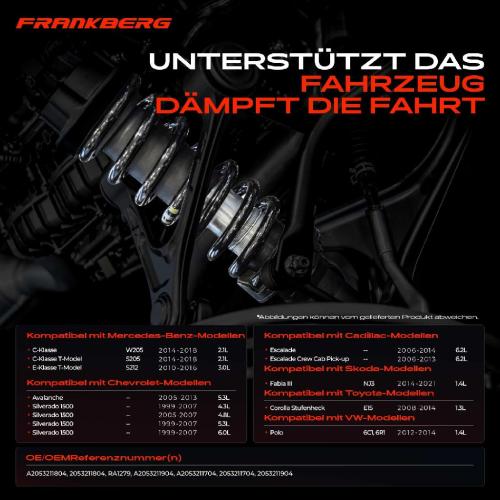 Frankberg 2x Fahrwerksfeder Vorderachse für Mercedes-Benz C-Klasse W205 S205 2.1L 2014-2018 Bild Frankberg 2x Fahrwerksfeder Vorderachse für Mercedes-Benz C-Klasse W205 S205 2.1L 2014-2018