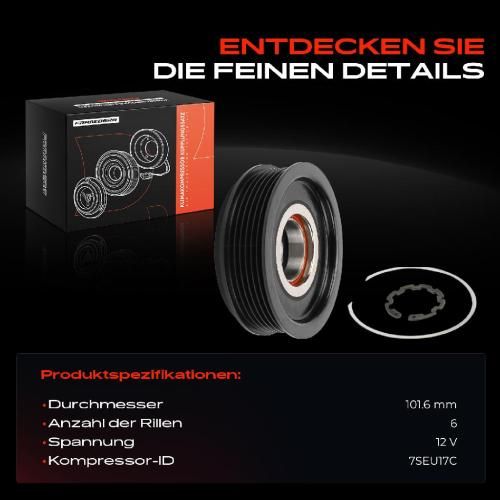 1x Magnetkupplung Klimakompressor für Mercedes-Benz W203 W204 C209 W211 W164 B906 Bild 1x Magnetkupplung Klimakompressor für Mercedes-Benz W203 W204 C209 W211 W164 B906