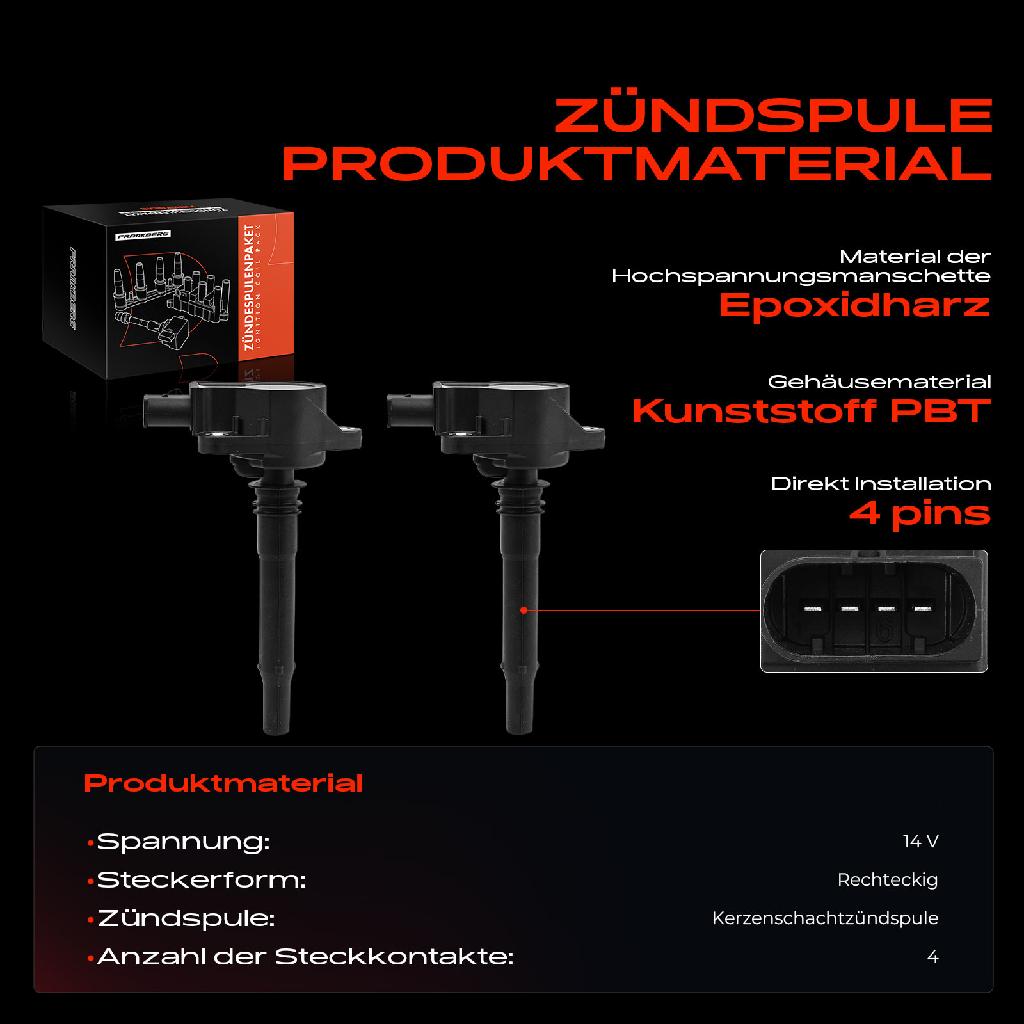 2x Zündmodul Zündspule für Mercedes-Benz W204 C204 S204 C209 A209 C219 W211 W212 S211 S212