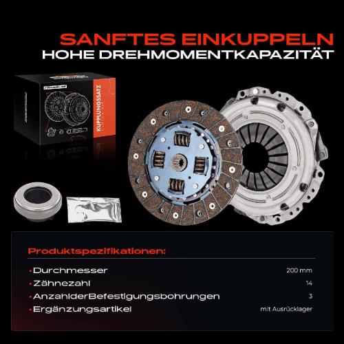 Frankberg 1x Kupplungssatz für Opel Astra F Caravan CC Kasten/Kombi Klasseic Stufenheck Combo Kasten/MPV Bild Frankberg 1x Kupplungssatz für Opel Astra F Caravan CC Kasten/Kombi Klasseic Stufenheck Combo Kasten/MPV