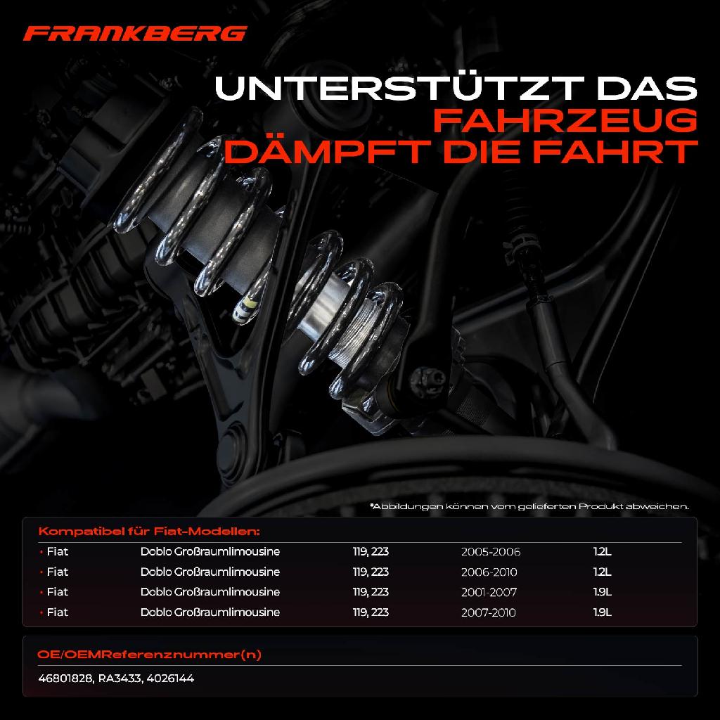 2x Fahrwerksfeder Vorderachse für Fiat Doblo MPV 119 223 1.2L 1.9L 2001-2010