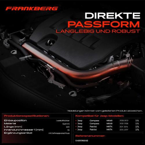 1x Kühlerschlauch Turboschlauch für Jeep Compass MK49 Patriot MK74 2.1L 2010-2017 Bild 1x Kühlerschlauch Turboschlauch für Jeep Compass MK49 Patriot MK74 2.1L 2010-2017