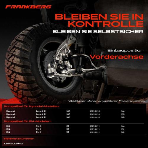 1x Querlenker Vorderachse für Hyundai Accent III Stufenheck KIA Rio II 1.4L 1.5L 1.6L 2005-2011 Bild 1x Querlenker Vorderachse für Hyundai Accent III Stufenheck KIA Rio II 1.4L 1.5L 1.6L 2005-2011