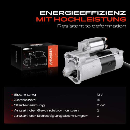 1x Anlasser Starter für Chrysler Voyager IV RG RS 2.5L 2000-2008 Bild 1x Anlasser Starter für Chrysler Voyager IV RG RS 2.5L 2000-2008