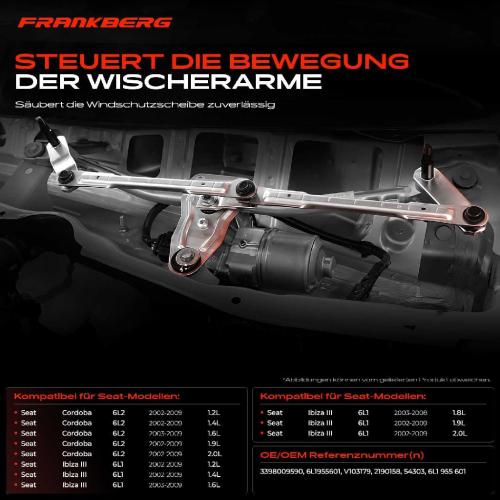 1x Wischergestänge Vorne für Seat Cordoba 6L2 Ibiza III 6L1 Bild 1x Wischergestänge Vorne für Seat Cordoba 6L2 Ibiza III 6L1