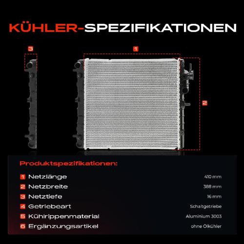 1x Kühler Wasserkühler Motorkühler für Hyundai Atos MX 1997-2008 1.1L Bild 1x Kühler Wasserkühler Motorkühler für Hyundai Atos MX 1997-2008 1.1L