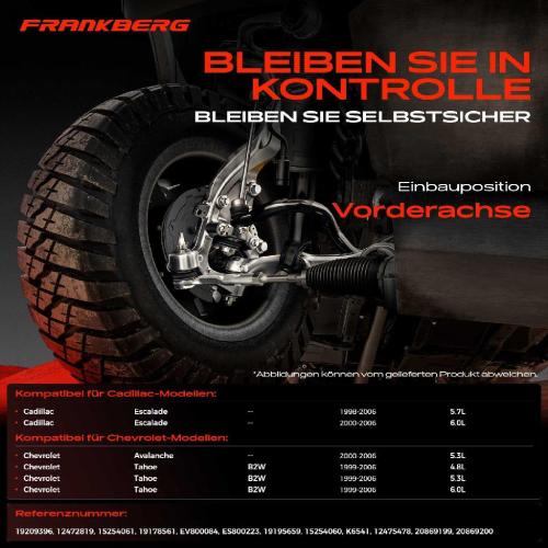 1x Querlenker Satz Vorderachse für Cadillac Escalade Chevrolet Avalanche Tahoe 5.7L 6.0L 5.3L 4.8L 1998-2006 Bild 1x Querlenker Satz Vorderachse für Cadillac Escalade Chevrolet Avalanche Tahoe 5.7L 6.0L 5.3L 4.8L 1998-2006
