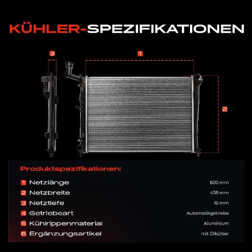 1x Kühler Wasserkühler Motorkühler für Hyundai Elantra Stufenheck HD i30 FD 2006-2012 Bild 1x Kühler Wasserkühler Motorkühler für Hyundai Elantra Stufenheck HD i30 FD 2006-2012
