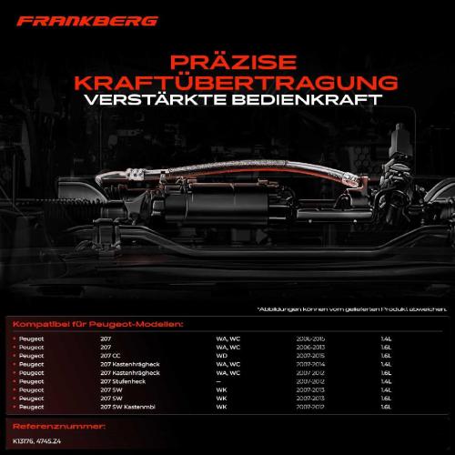 1x Seilzug Feststellbremse Hinterachse beidseitig für Peugeot 207 CC WD WA WC 2006-2015 Bild 1x Seilzug Feststellbremse Hinterachse beidseitig für Peugeot 207 CC WD WA WC 2006-2015