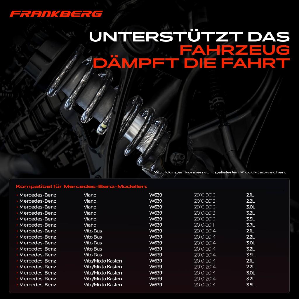 2x Fahrwerksfeder Vorderachse für Mercedes-Benz Viano W639 Vito Vito/Mixto 2010-2014