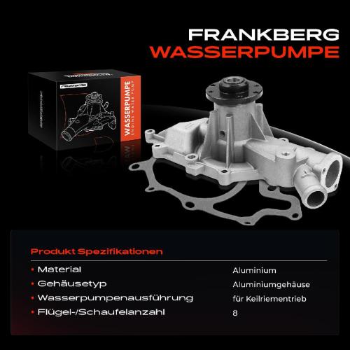 Frankberg 1x Wasserpumpe Kühlwasserpumpe für Mercedes-Benz Sprinter 2-T 3-T 4-T 5-T B901 B902 B903 B904 2.7L Bild Frankberg 1x Wasserpumpe Kühlwasserpumpe für Mercedes-Benz Sprinter 2-T 3-T 4-T 5-T B901 B902 B903 B904 2.7L