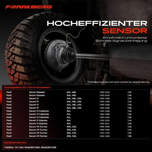 Frankberg 1x ABS Sensor Vorderachse beidseitig für Ford Escort Klasseic Turnier VI Cabriolet Express Stufenheck VII Bild Frankberg 1x ABS Sensor Vorderachse beidseitig für Ford Escort Klasseic Turnier VI Cabriolet Express Stufenheck VII