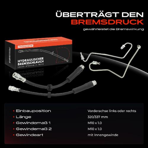 Frankberg 2x Bremsschlauch Bremsschläuche Vorderachse Links oder Rechts für Audi A4 8W2 8W5 8WH A5 F53 F57 F5A Bild Frankberg 2x Bremsschlauch Bremsschläuche Vorderachse Links oder Rechts für Audi A4 8W2 8W5 8WH A5 F53 F57 F5A
