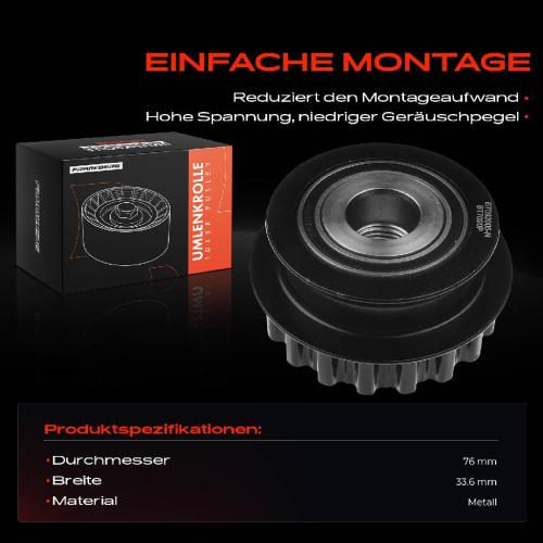 1x Umlenkrolle Führungsrolle für VW Multivan V Phaeton Touareg Transporter V Bild 1x Umlenkrolle Führungsrolle für VW Multivan V Phaeton Touareg Transporter V