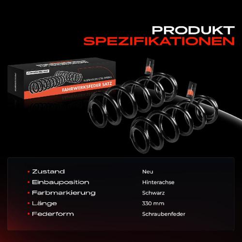 Frankberg 2x Fahrwerksfeder Hinterachse für VW Golf 1K1 5K1 Jetta 1K2 162 163 AV2 AV3 Beetle 2003-2019 Bild Frankberg 2x Fahrwerksfeder Hinterachse für VW Golf 1K1 5K1 Jetta 1K2 162 163 AV2 AV3 Beetle 2003-2019